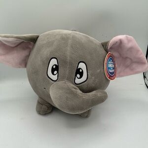 Ringling Bros Barnum & Bailey Circus Elephant Plush Round Gray 7” NWT